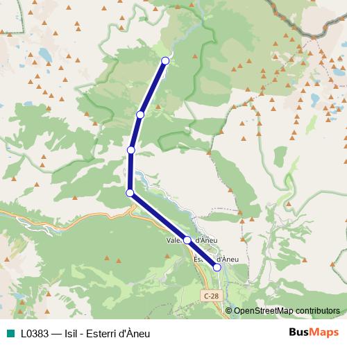 L0383 bus Line Map
