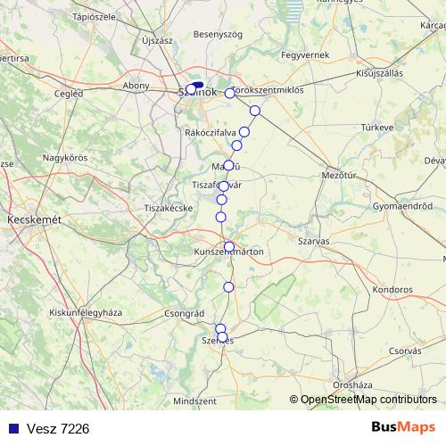 Vesz 7226 rail Line Map
