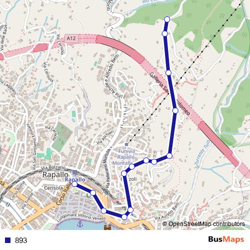 893 bus Line Map