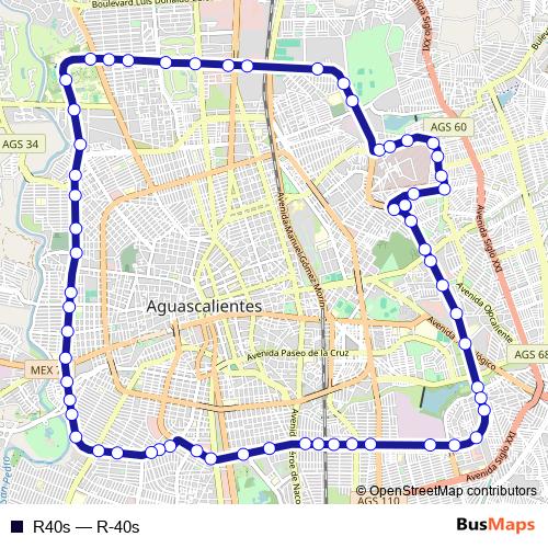 R40s bus Line Map