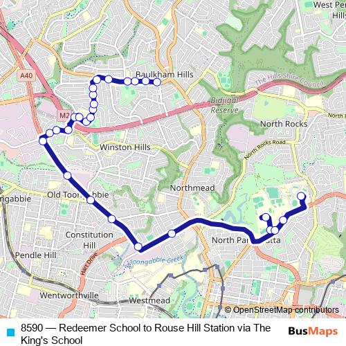8590 bus Line Map