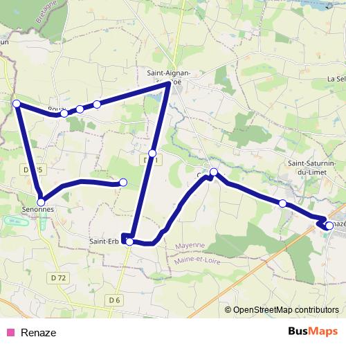 Renaze bus Line Map