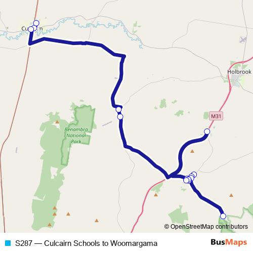 S287 bus Line Map