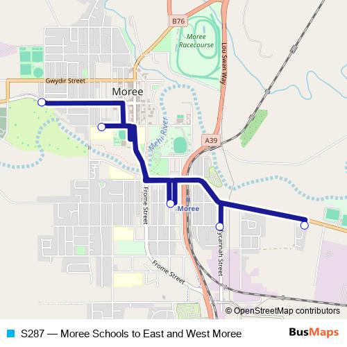 S287 bus Line Map