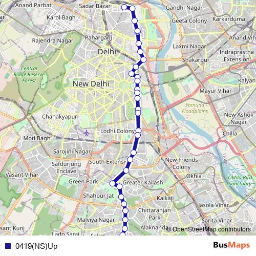 0419(NS)Up bus Line Map