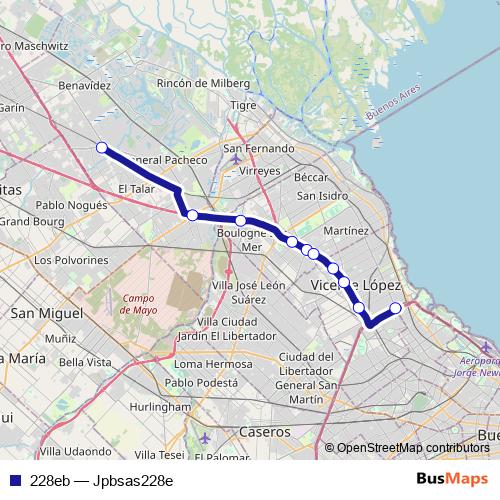 228eb bus Line Map