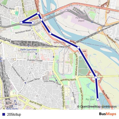 205lstlup bus Line Map