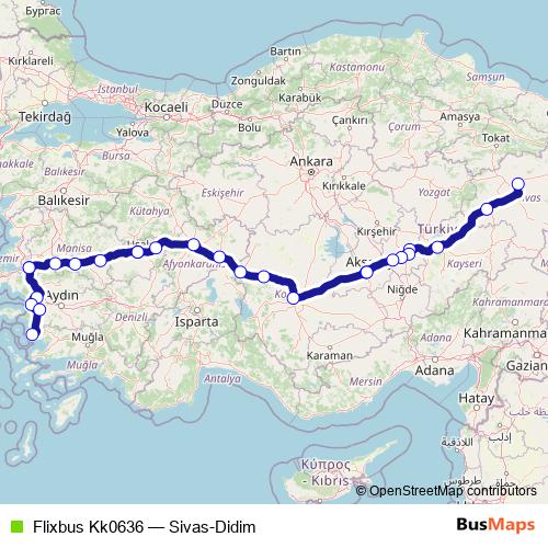 Flixbus Kk0636 bus Line Map