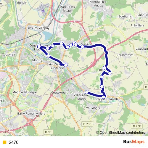 2476 bus Line Map