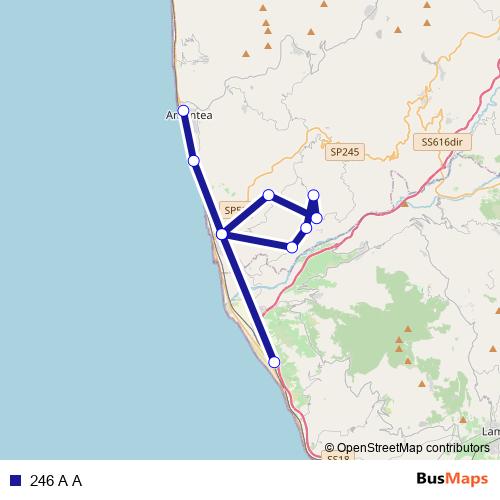 246 A A bus Line Map