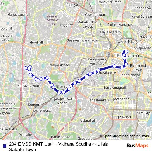 234-E VSD-KMT-Ust bus Line Map