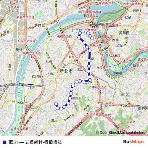 藍31 bus Line Map