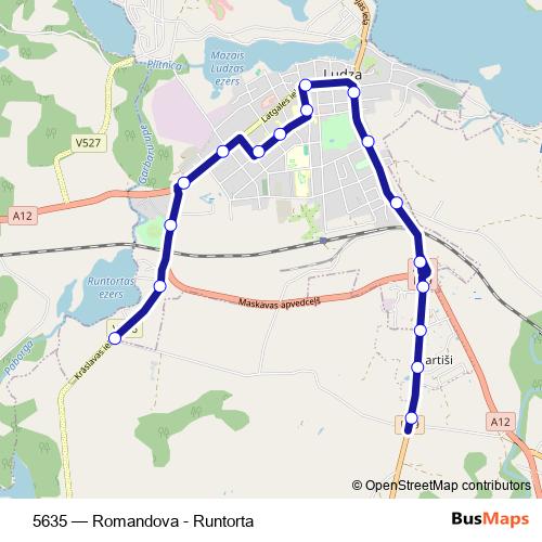 5635 bus Line Map