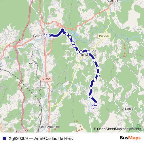 Xg830009 bus Line Map