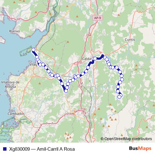 Xg830009 bus Line Map