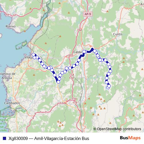 Xg830009 bus Line Map