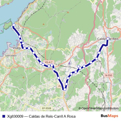 Xg830009 bus Line Map