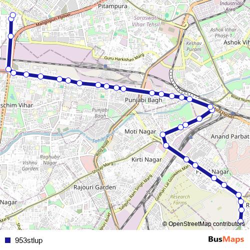 953stlup bus Line Map