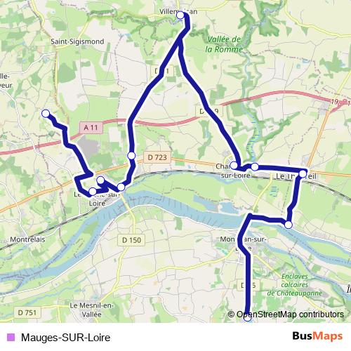 Mauges-SUR-Loire bus Line Map