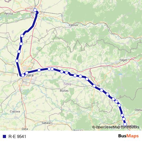R-E 9541 rail Line Map