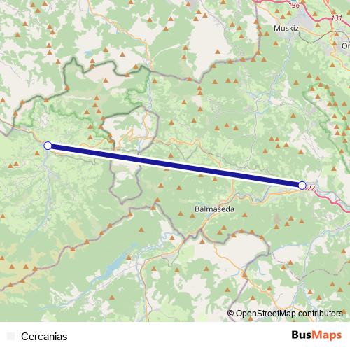Cercanias rail Line Map