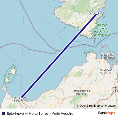 Itpto-Frpvo ferry Line Map
