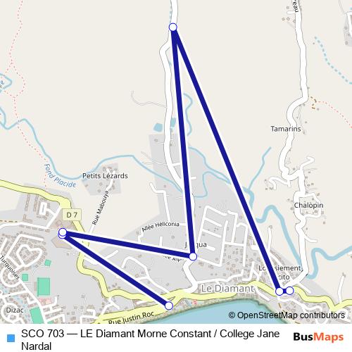 SCO 703 bus Line Map