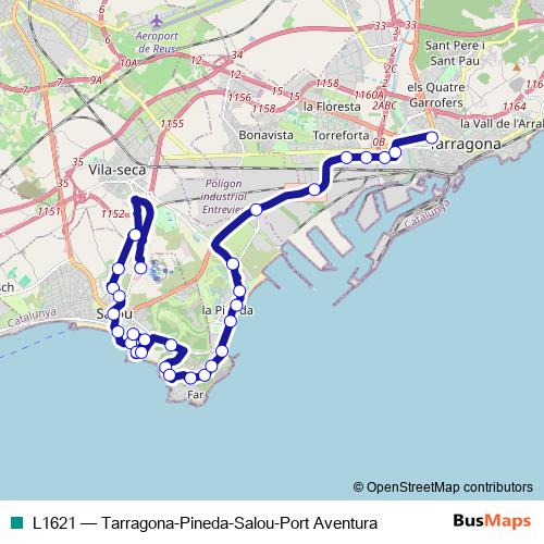 L1621 bus Line Map