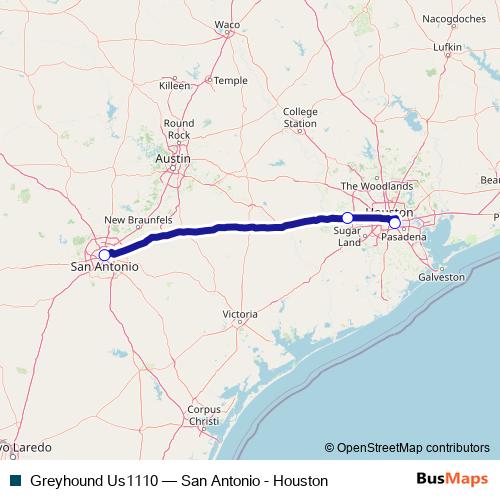 Greyhound Us1110 bus Line Map