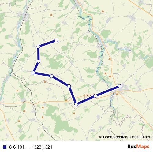 8-6-101 bus Line Map