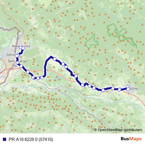 PR A18 6228 0 (57415) bus Line Map