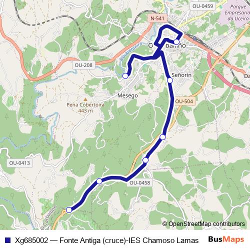 Xg685002 bus Line Map