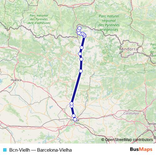Bcn-Viellh bus Line Map