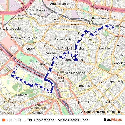 809u-10 bus Line Map