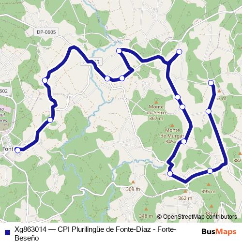 Xg863014 bus Line Map
