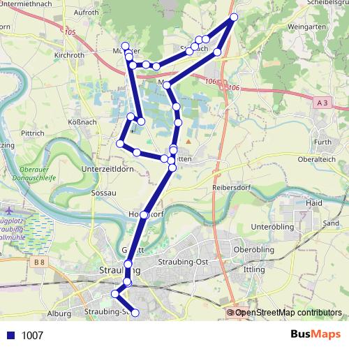 1007 bus Line Map