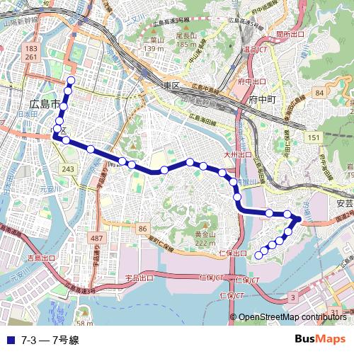7-3 bus Line Map