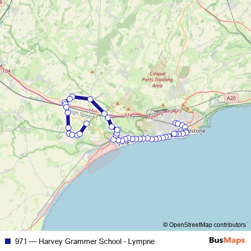 971 bus Line Map