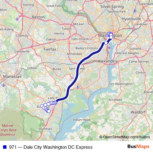 971 bus Line Map