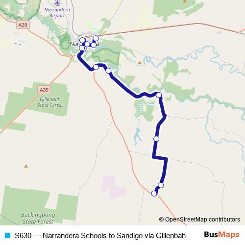 S630 bus Line Map