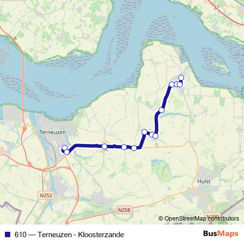 610 bus Line Map