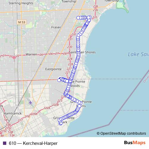 610 bus Line Map