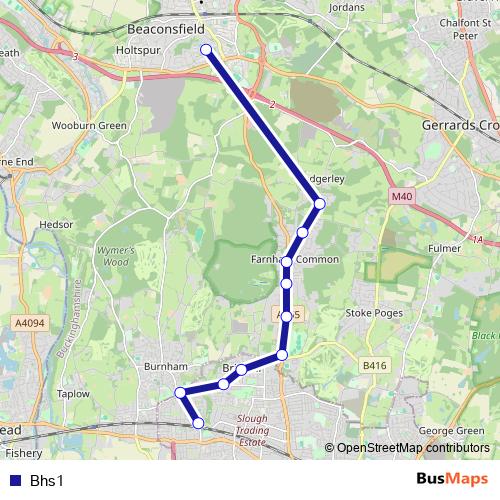 Bhs1 bus Line Map