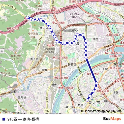 918區 bus Line Map