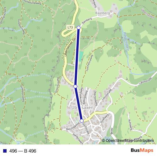 496 bus Line Map