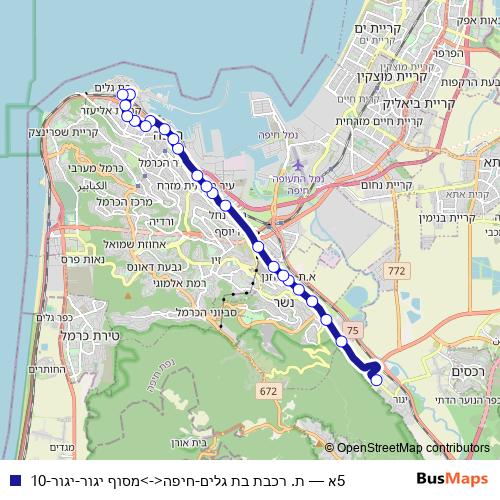 5א bus Line Map