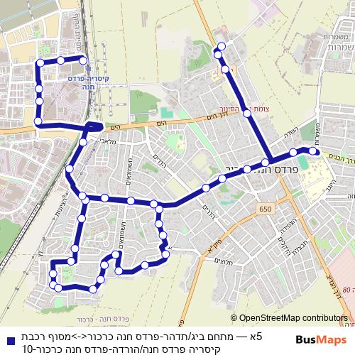 5א bus Line Map