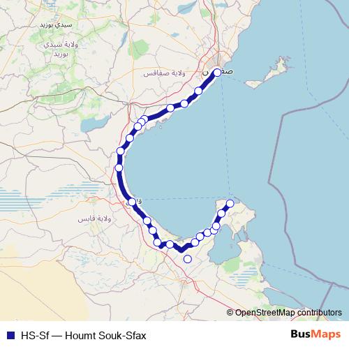HS-Sf bus Line Map