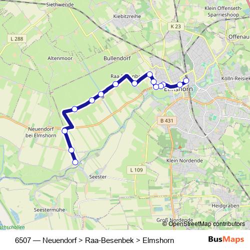 6507 bus Line Map