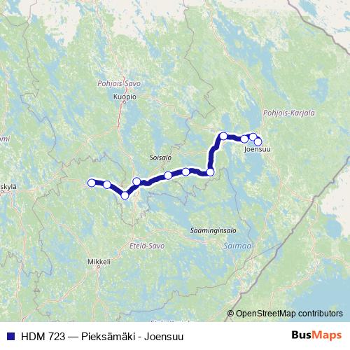 HDM 723 rail Line Map